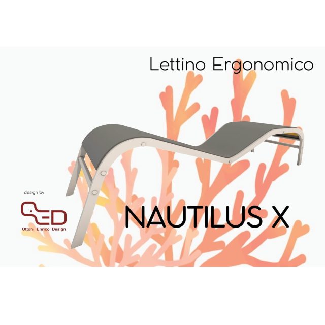 Lettino relax Nautilus X
Lettino ergonomico adatto alle zone relax delle spa e centri benessere. 
Utilizzabile anche in esterno per giardino, bordo piscina e spiaggia.
Progetto realizzato in collaborazione con la ditta Solarium.
Per informazioni, preventivi e forniture:
info@scassa-alluminio.com

Nautilus X relaxation bed
Ergonomic bed suitable for relaxation areas of spas and wellness centres.
Can also be used outdoors for the garden, poolside and beach.
Project carried out in collaboration with the Solarium company.
For information, quotes and supplies:
info@scassa-alluminio.com